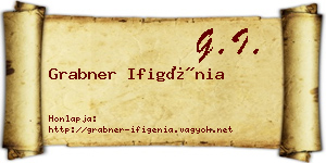 Grabner Ifigénia névjegykártya